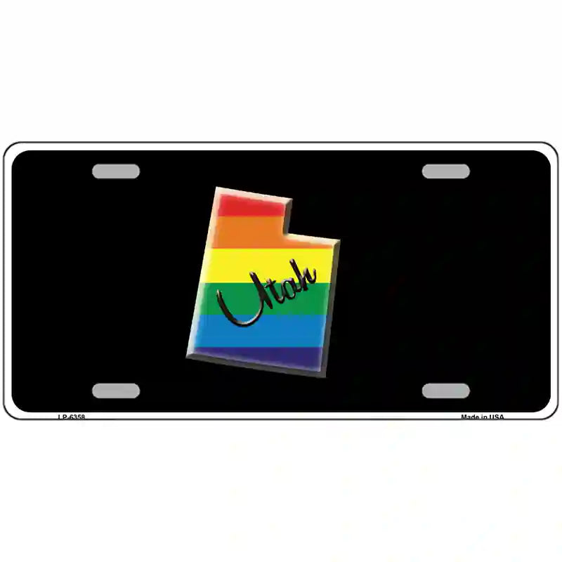 Utah Rainbow Metal Novelty License Plate 24" x 12" (LLP)