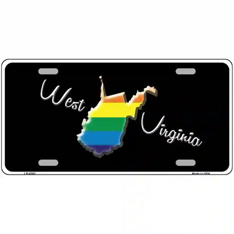 West Virginia Rainbow Metal Novelty License Plate 24" x 12" (LLP)