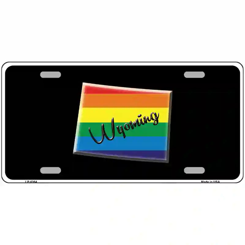 Wyoming Rainbow Metal Novelty License Plate 24" x 12" (LLP)