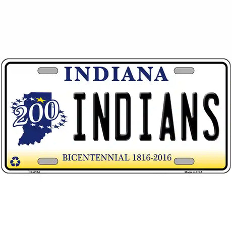 Indians Indiana Novelty Metal License Plate 24" x 12" (LLP)