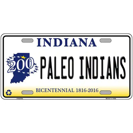 Paleo Indians Indiana Novelty Metal License Plate 24" x 12" (LLP)