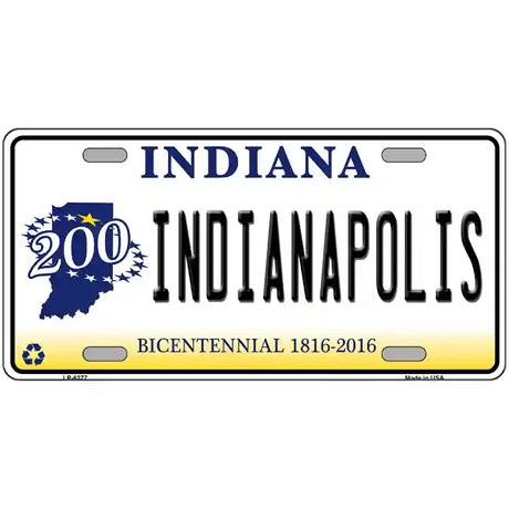 Indianapolis Indiana Novelty Metal License Plate 24" x 12" (LLP)