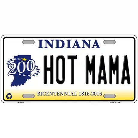 Hot Mama Indiana Novelty Metal License Plate 24" x 12" (LLP)