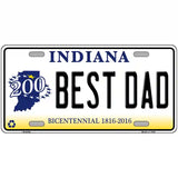 Best Dad Indiana Novelty Metal License Plate 24" x 12" (LLP)