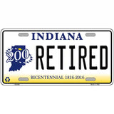 Retired Indiana Novelty Metal License Plate 24" x 12" (LLP)