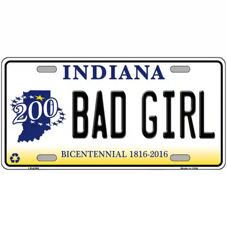 Bad Girl Indiana Novelty Metal License Plate 24" x 12" (LLP)