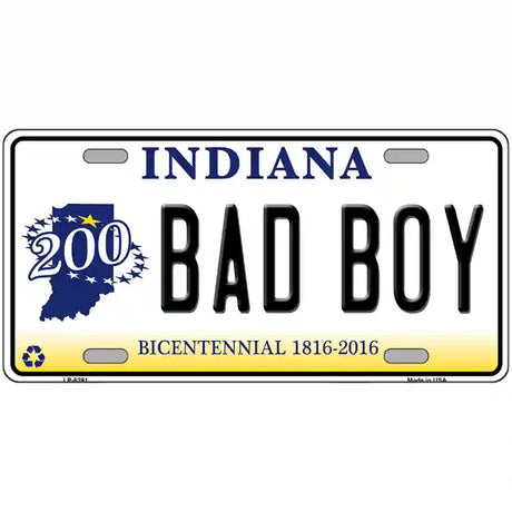 Bad Boy Indiana Novelty Metal License Plate 24" x 12" (LLP)