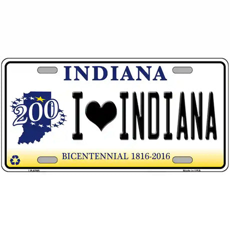 I Love Indiana Novelty Metal License Plate 24" x 12" (LLP)