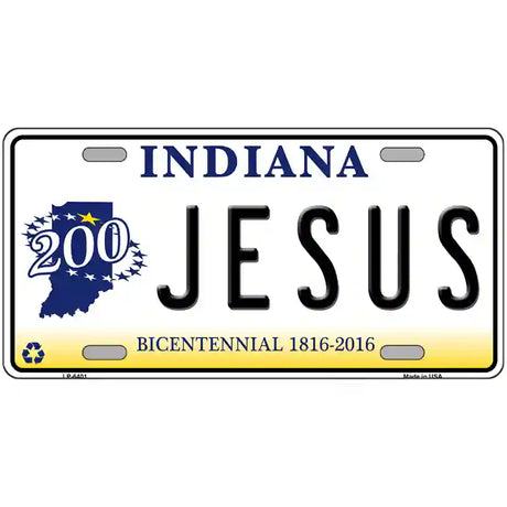 Jesus Indiana Novelty Metal License Plate 24" x 12" (LLP)