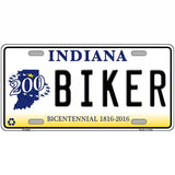 Biker Indiana Novelty Metal License Plate 24" x 12" (LLP)