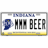 MMM Beer Indiana Novelty Metal License Plate 24" x 12" (LLP)