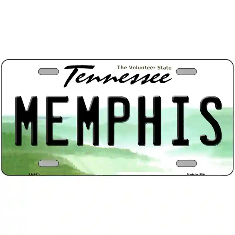 Memphis Tennessee Novelty Metal License Plate 24" x 12" (LLP)