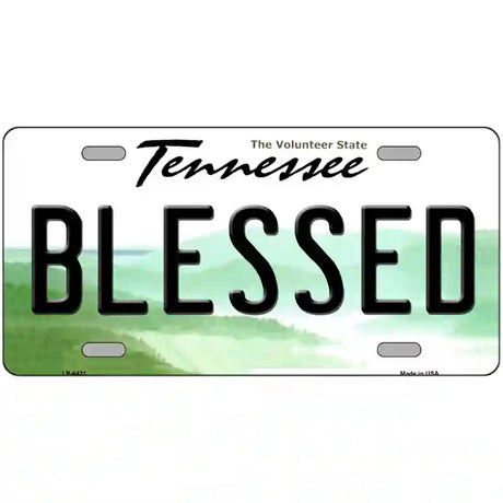 Blessed Tennessee Novelty Metal License Plate 24" x 12" (LLP)