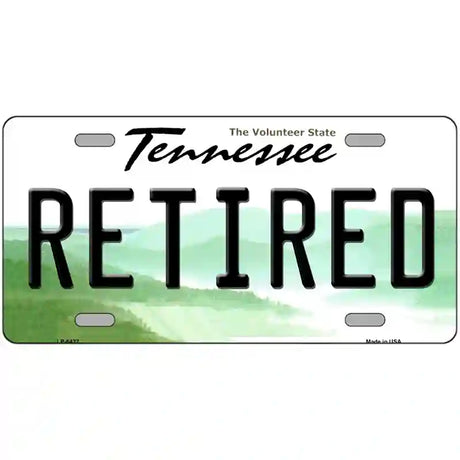 Retired Tennessee Novelty Metal License Plate 24" x 12" (LLP)