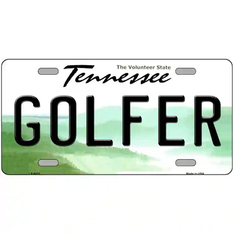 Golfer Tennessee Novelty Metal License Plate 24" x 12" (LLP)