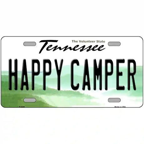 Happy Camper Tennessee Novelty Metal License Plate 24" x 12" (LLP)