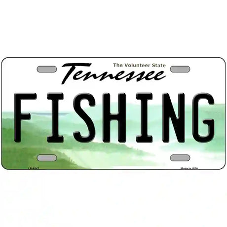 Fishing Tennessee Novelty Metal License Plate 24" x 12" (LLP)