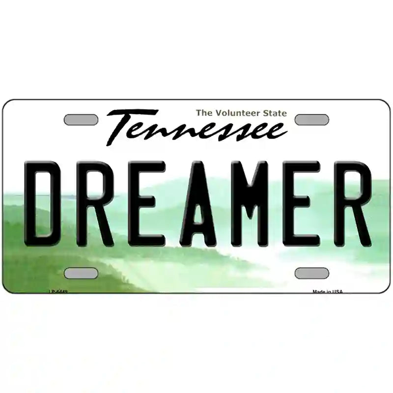 Dreamer Tennessee Novelty Metal License Plate 24" x 12" (LLP)