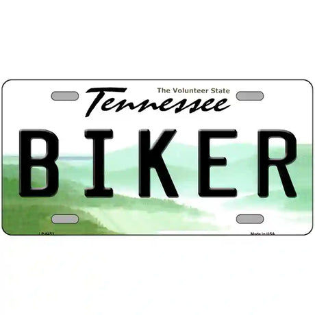 Biker Tennessee Novelty Metal License Plate 24" x 12" (LLP)