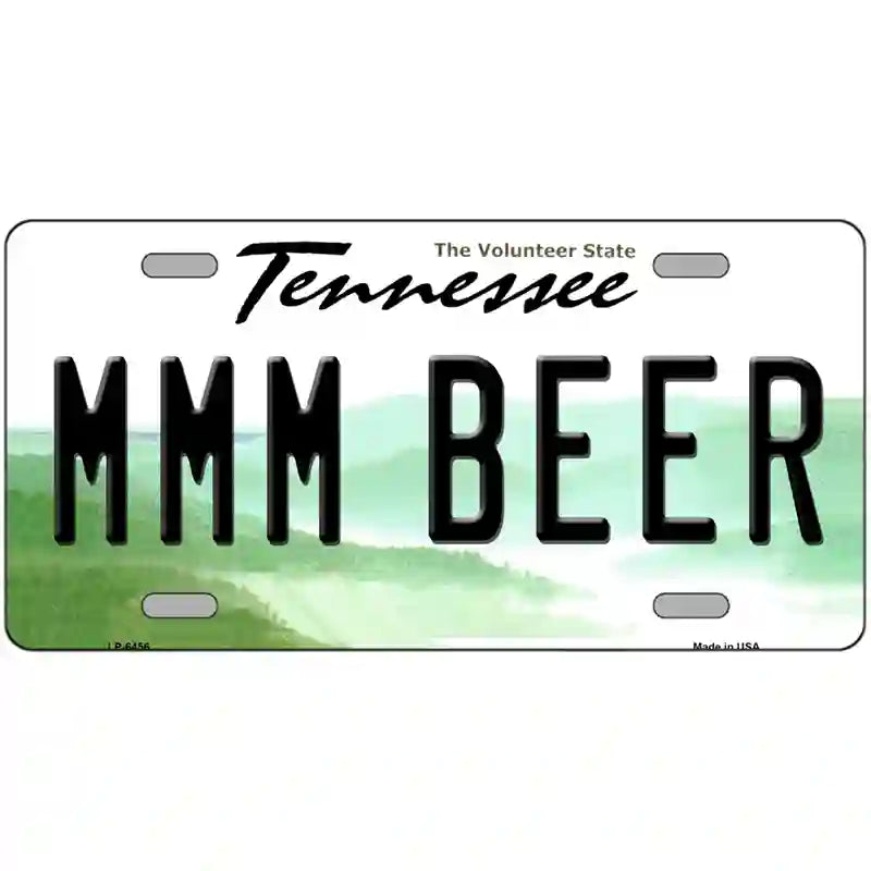 MMM Beer Tennessee Novelty Metal License Plate 24" x 12" (LLP)