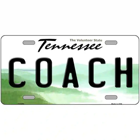 Coach Tennessee Novelty Metal License Plate 24" x 12" (LLP)