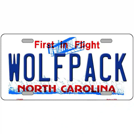 Wolfpack North Carolina Novelty Metal License Plate 24" x 12" (LLP)