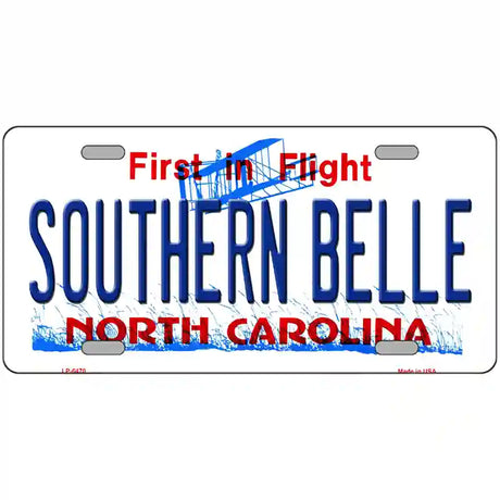 Southern Belle North Carolina Novelty Metal License Plate 24" x 12" (LLP)