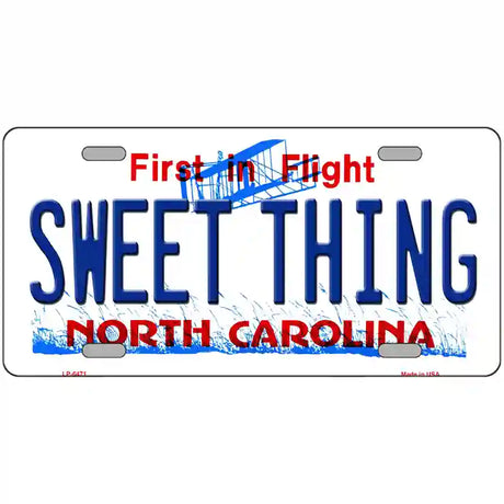 Sweet Thing North Carolina Novelty Metal License Plate 24" x 12" (LLP)