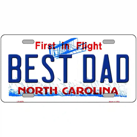 Best Dad North Carolina Novelty Metal License Plate 24" x 12" (LLP)