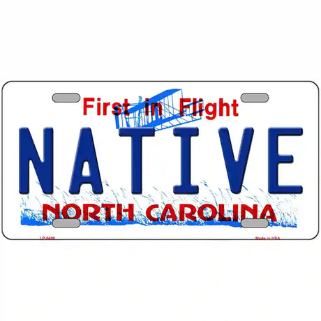 Native North Carolina Novelty Metal License Plate 24" x 12" (LLP)