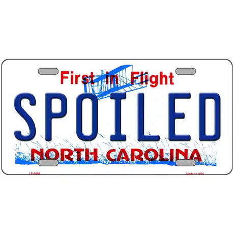 Spoiled North Carolina Novelty Metal License Plate 24" x 12" (LLP)