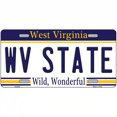 West Virginia State Novelty Metal License Plate 24" x 12" (LLP)