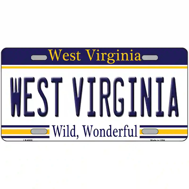 West Virginia Novelty Metal License Plate 24" x 12" (LLP)