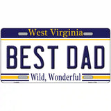 Best Dad West Virginia Novelty Metal License Plate 24" x 12" (LLP)