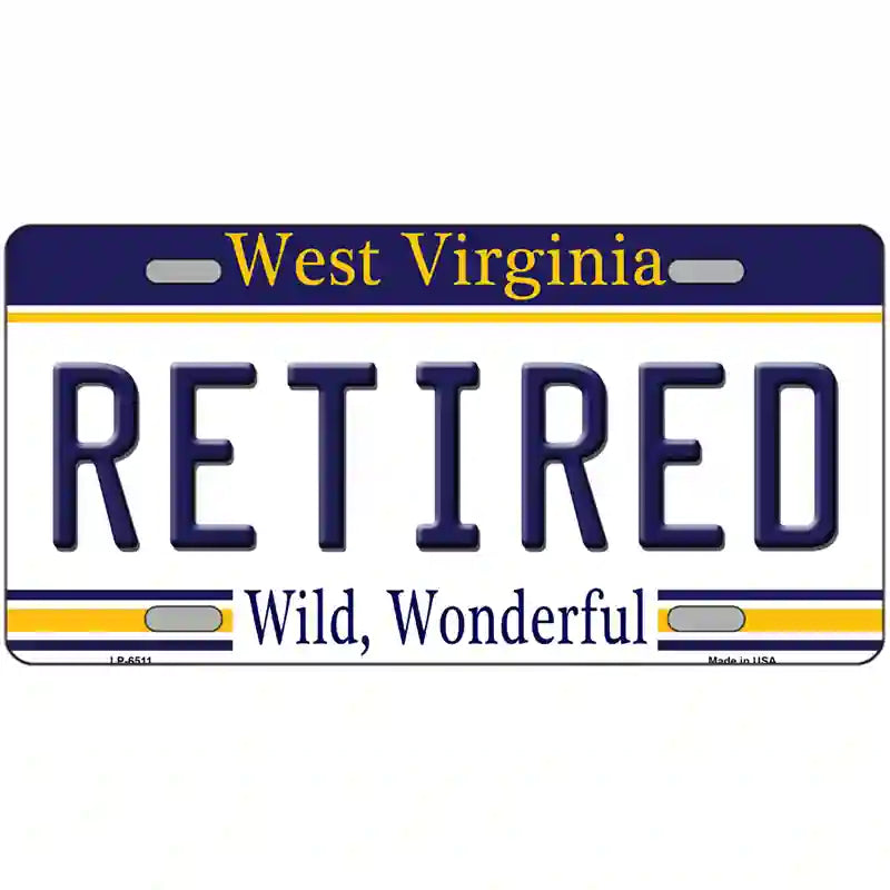 Retired West Virginia Novelty Metal License Plate 24" x 12" (LLP)