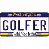 Golfer West Virginia Novelty Metal License Plate 24" x 12" (LLP)