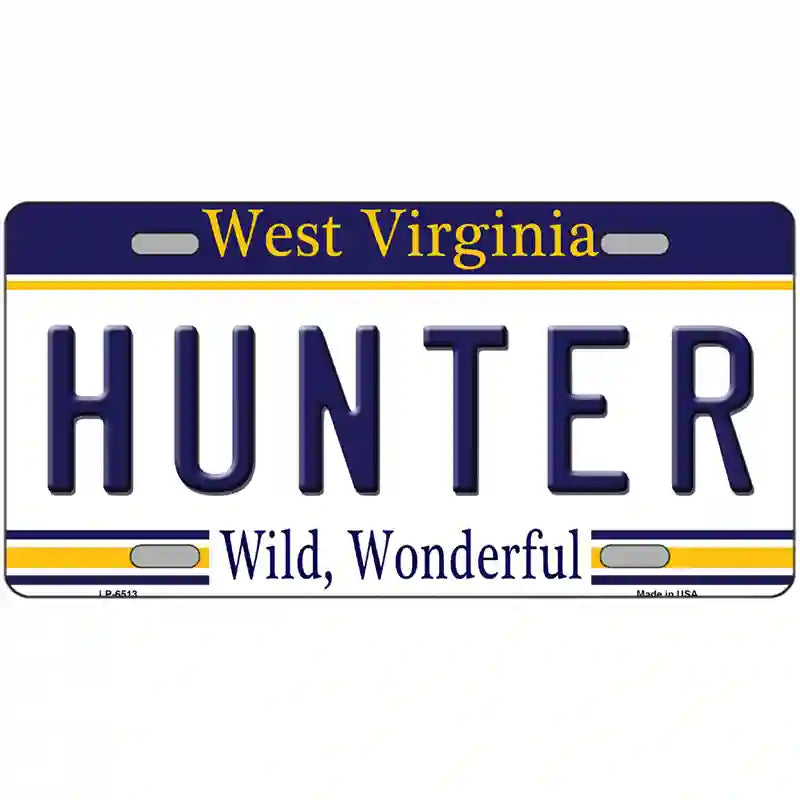 Hunter West Virginia Novelty Metal License Plate 24" x 12" (LLP)