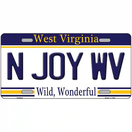 N Joy West Virginia Novelty Metal License Plate 24" x 12" (LLP)