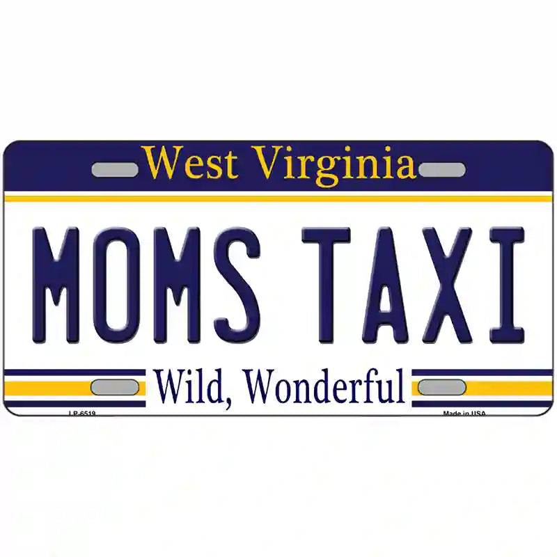 Moms Taxi West Virginia Novelty Metal License Plate 24" x 12" (LLP)