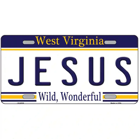 Jesus West Virginia Novelty Metal License Plate 24" x 12" (LLP)