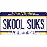 Skool Suks West Virginia Novelty Metal License Plate 24" x 12" (LLP)