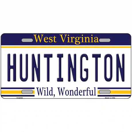 Huntington West Virginia Novelty Metal License Plate 24" x 12" (LLP)