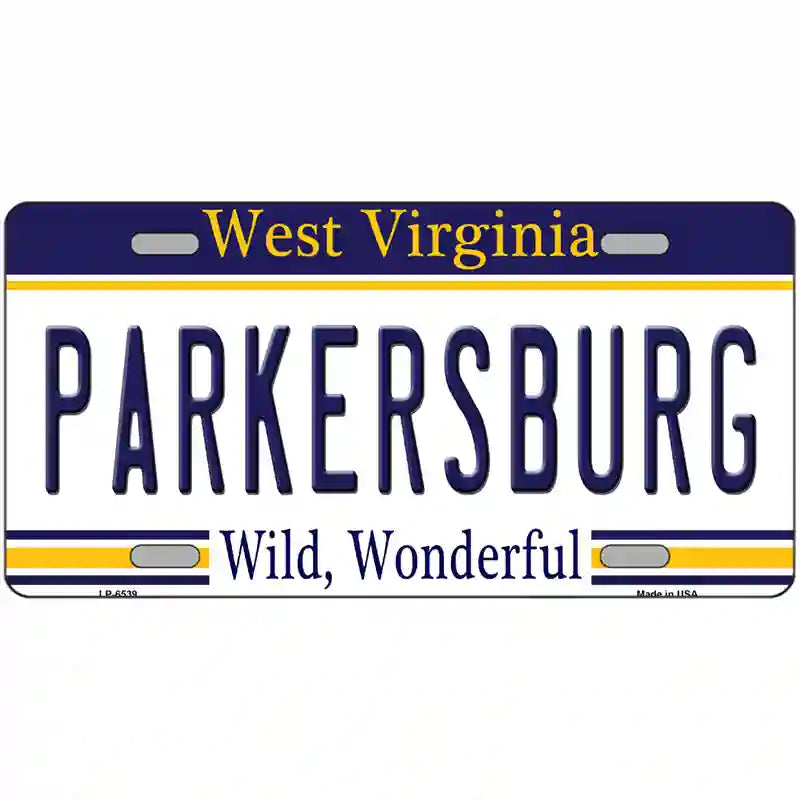 Parkersburg West Virginia Novelty Metal License Plate 24" x 12" (LLP)