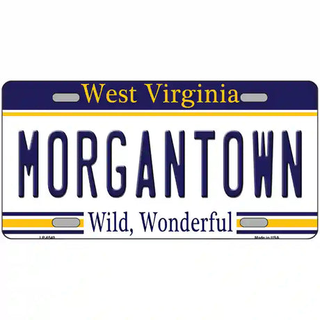 Morgantown West Virginia Novelty Metal License Plate 24" x 12" (LLP)