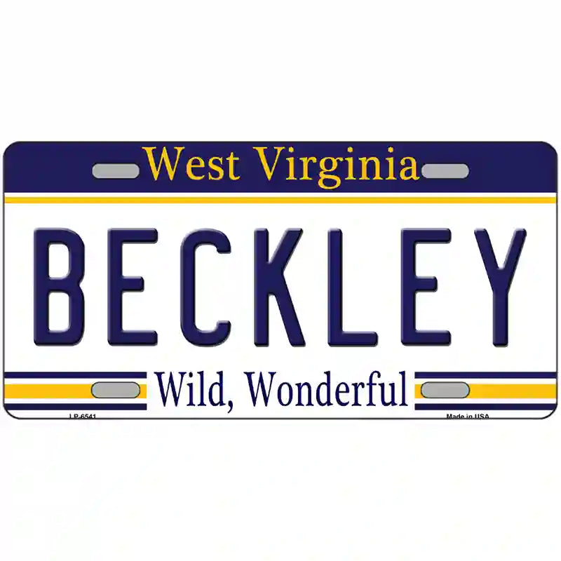 Beckley West Virginia Novelty Metal License Plate 24" x 12" (LLP)