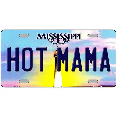 Hot Mama Mississippi Novelty Metal License Plate 24" x 12" (LLP)