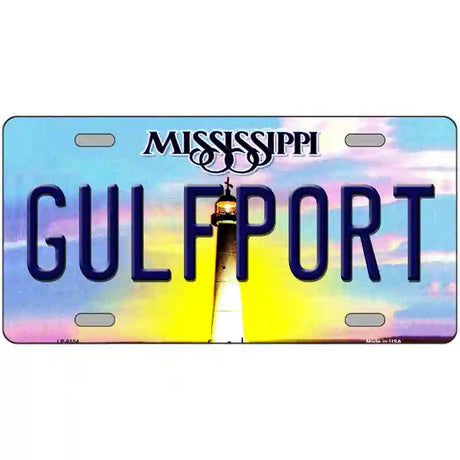 Gulfport Mississippi Novelty Metal License Plate 24" x 12" (LLP)