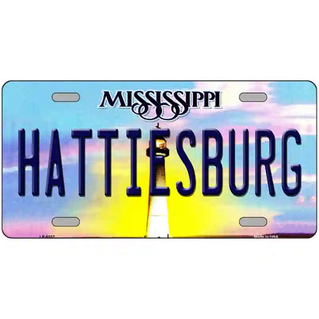 Hattiesburg Mississippi Novelty Metal License Plate 24" x 12" (LLP)