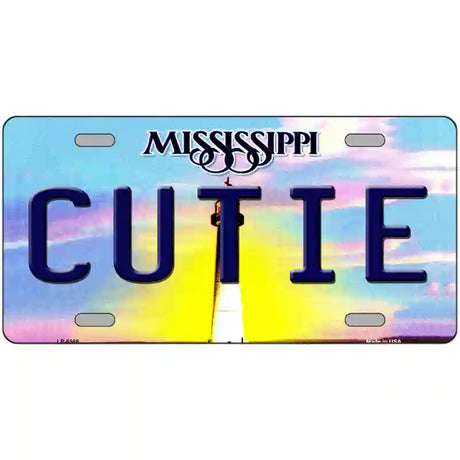 Cutie Mississippi Novelty Metal License Plate 24" x 12" (LLP)