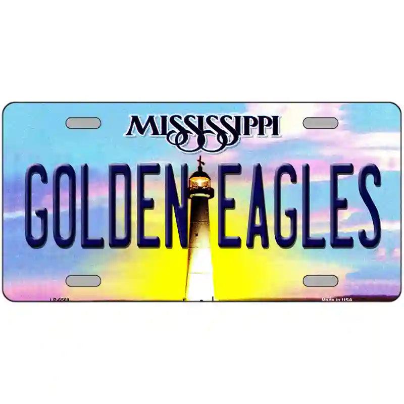 Golden Eagles Mississippi Novelty Metal License Plate 24" x 12" (LLP)